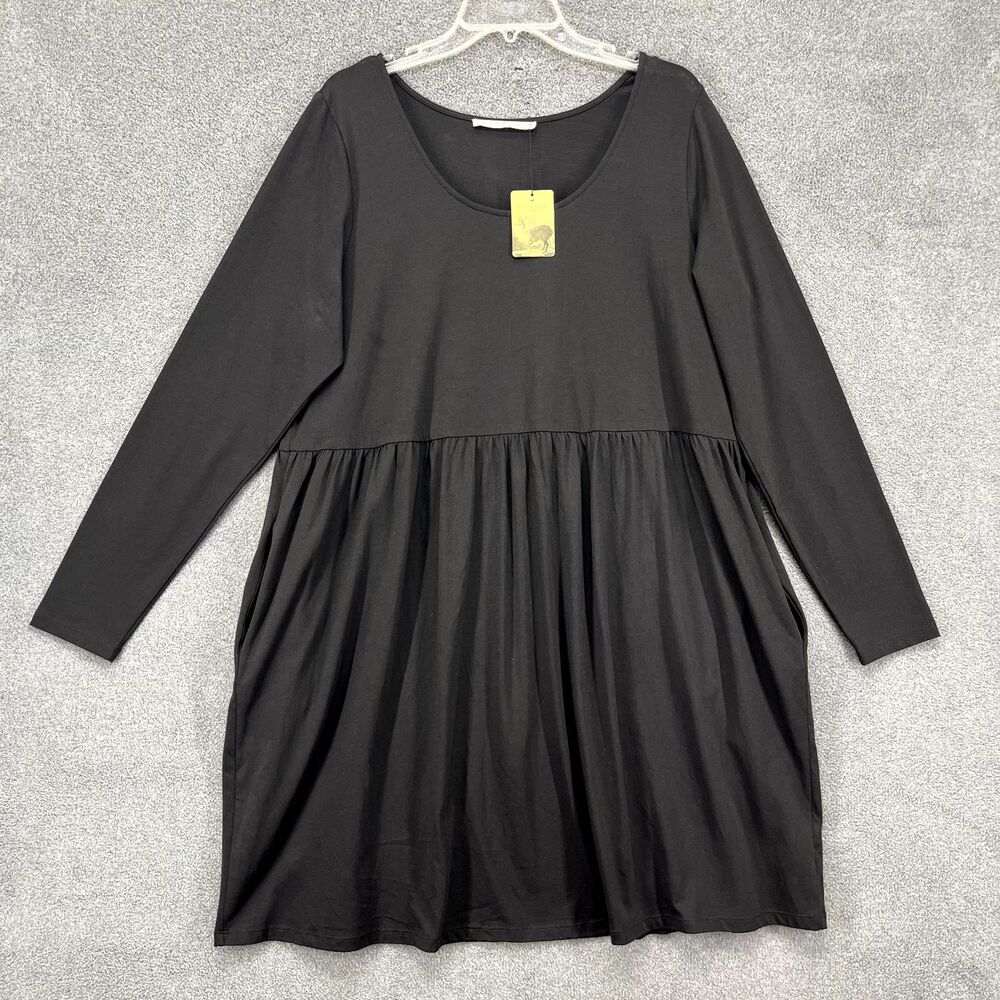 Peruvian Connection Dress Womens XL Black Lacemaker Boho pockets Casual